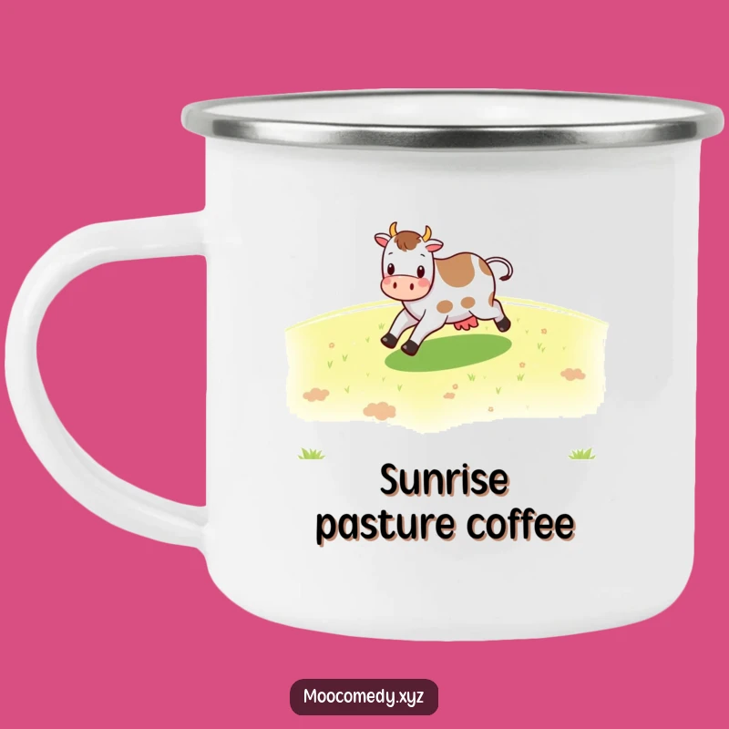 Funny Cow Camping Mug - Cheerful Skipper for Farm Outdoor Fun