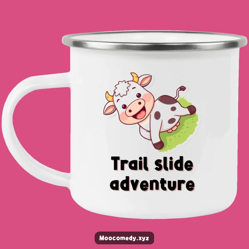 Funny Cow Sliding Camping Mug: Joyful Farm Fun for Outdoor Adventures