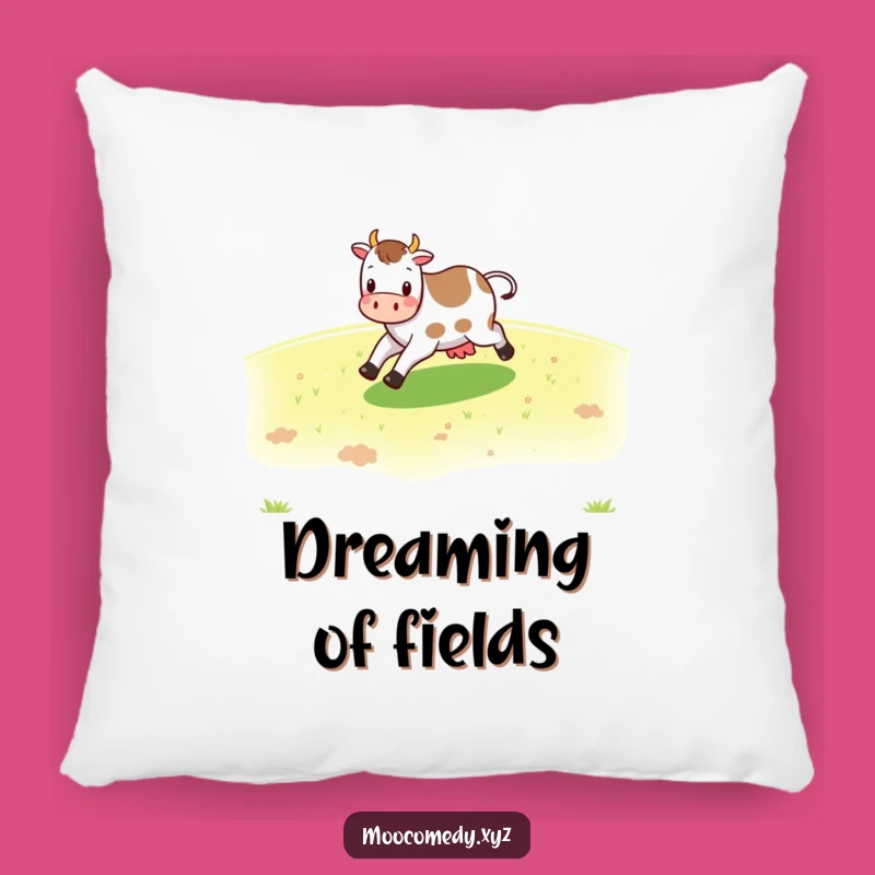 Funny Cow Pillow - Cheerful Skipping Comfort for Farmhouse Touch