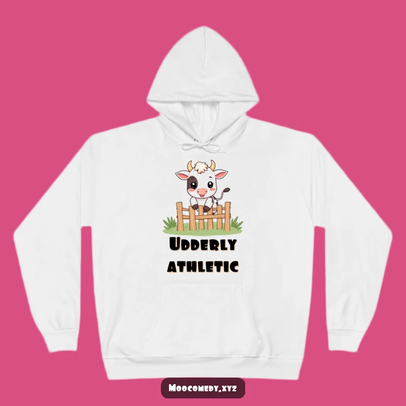 Funny Jumping Cow Hoodie: Cozy Happy Design, Ultimate Funny Gift Hoodie