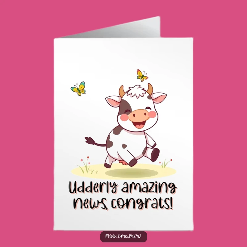 Free Printable Cow Card: Celebrate Wins with this Funny Downloadable Congratulation!
