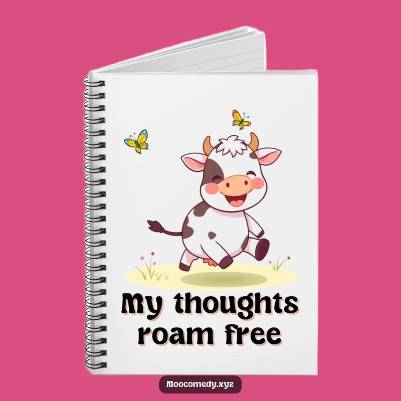 Funny Cow Butterfly Notebook: Joyful Character Journal Gift