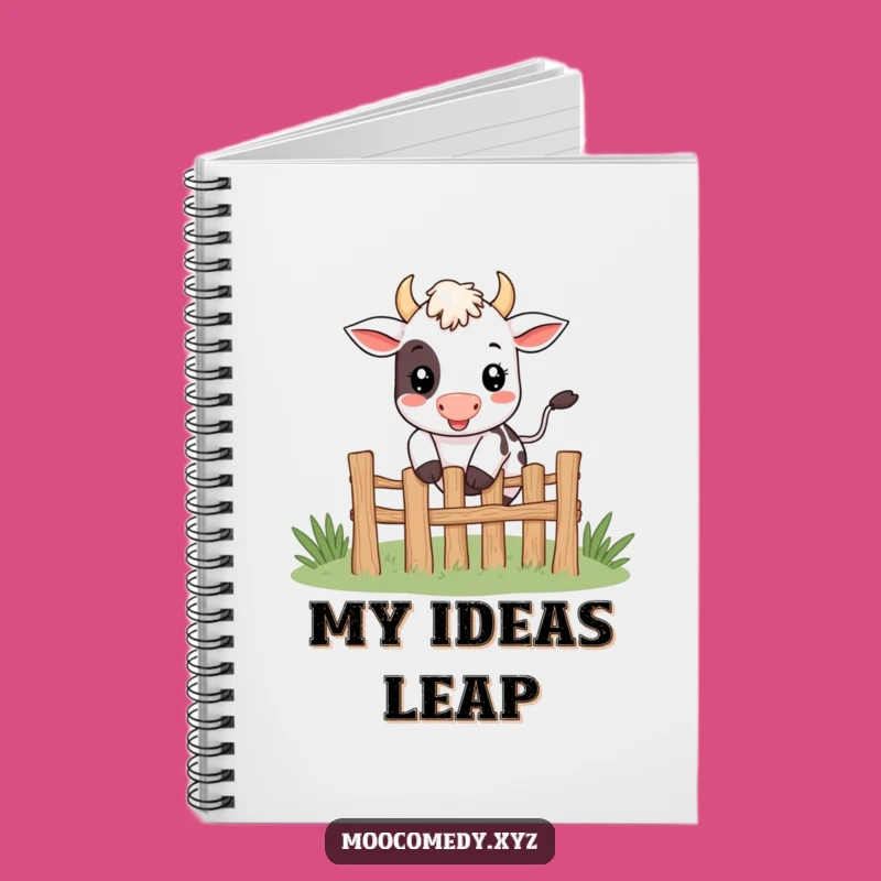 Funny Jumping Cow Notebook: Jot Down Happy Notes, Perfect Funny Gift Notebook