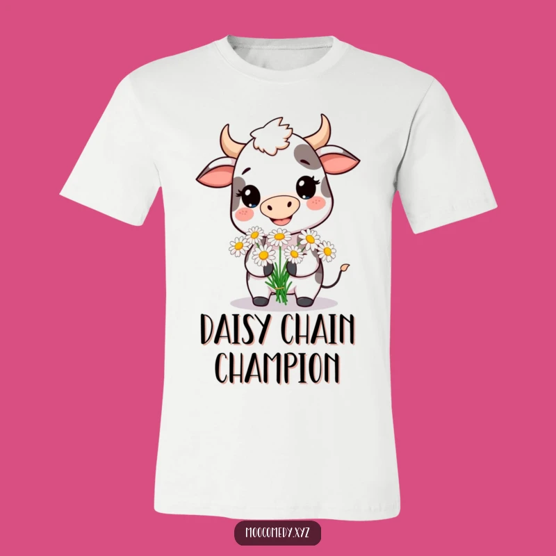 Funny Cow Daisy T-Shirt: Smiling Character Tee, Perfect Gift